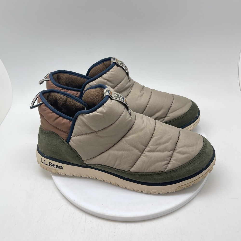 L.L.Bean Mountain Classic Ankle Boots Mens 10 M Brown Quilted Slip-On 517519
